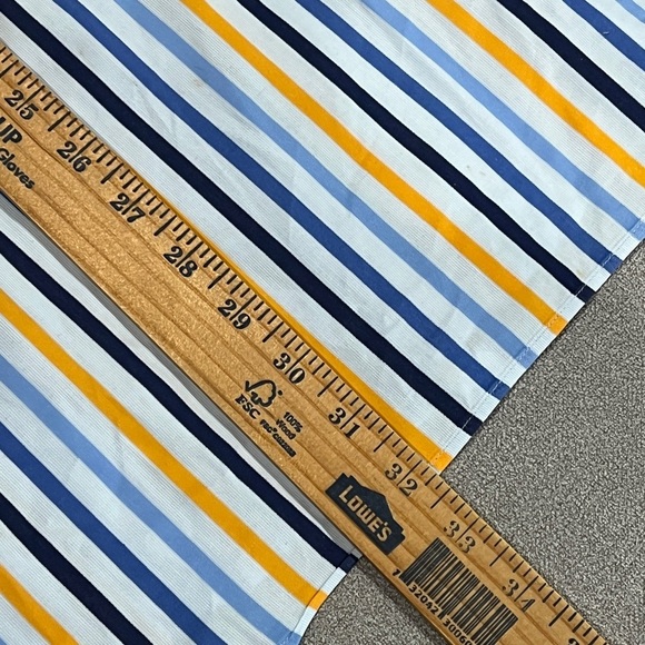 Paul Fredrick Men's 17 35 Multicolor Striped Cotton Trim Fit Dress Shirt - Picture 8 of 12